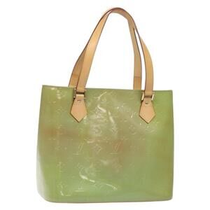 LOUIS VUITTON Monogram Vernis Houston Hand Bag Baby Blue M91005
